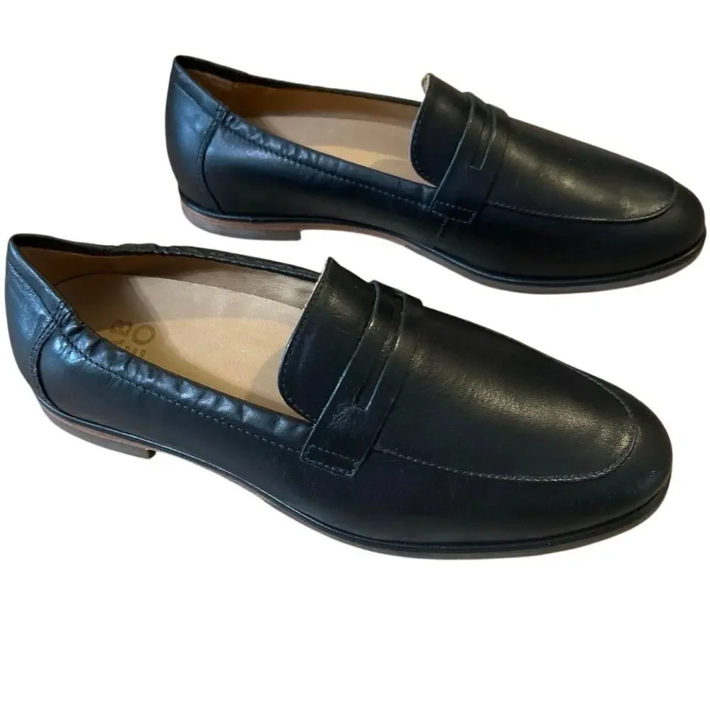 ABEO Strada Loafer Black Leather Comfort Arch Support Orthotic Size 7 Classic